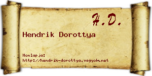 Hendrik Dorottya névjegykártya